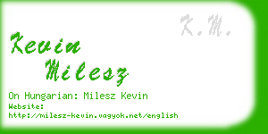 kevin milesz business card